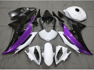 2008-2016 Personnalisé Violet Noir & Blanc R6 Carénage
