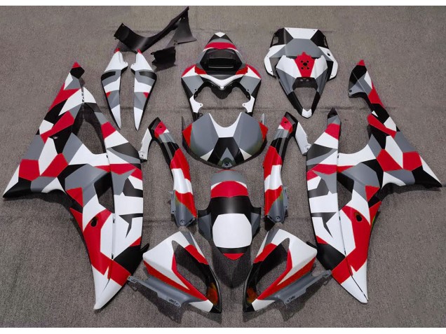 2008-2016 Rouge Camouflage Uni R6 Carénage 2008-2016 Rouge Camouflage Uni R6 Carénage