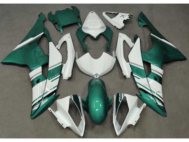 2008-2016 Style Blanc Brillant & Vert Écume De Mer OEM R6 Carénage 2008-2016 Style Blanc Brillant & Vert Écume De Mer OEM R6 Carénage