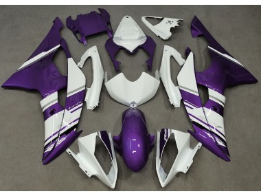 2008-2016 Style Blanc Brillant & Violet OEM R6 Carénage