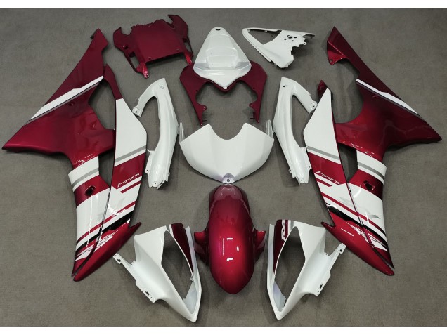 2008-2016 Style Blanc & Rouge Brillant OEM R6 Carénage 2008-2016 Style Blanc & Rouge Brillant OEM R6 Carénage