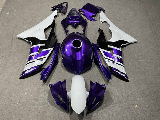 2008-2016 Style Violet Noir & Blanc OEM R6 Carénage 2008-2016 Style Violet Noir & Blanc OEM R6 Carénage