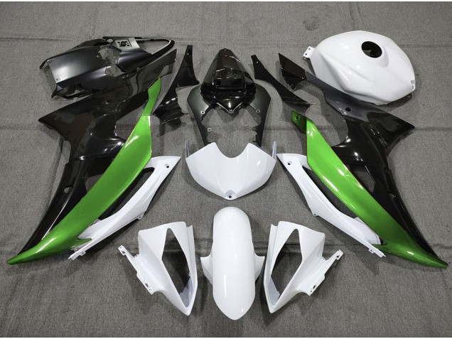2008-2016 Vert Personnalisé Noir & Blanc R6 Carénage 2008-2016 Vert Personnalisé Noir & Blanc R6 Carénage