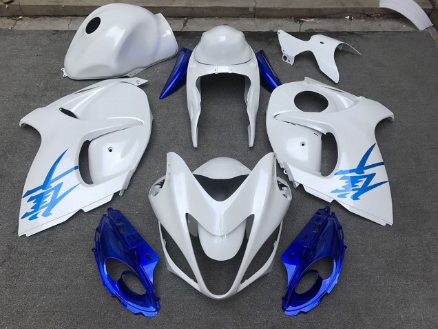 2008-2020 Blanc Brillant & Bleu GSXR 1300 Carénage 2008-2020 Blanc Brillant & Bleu GSXR 1300 Carénage