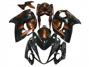 2008-2020 Noir Brillant & Orange Foncé GSXR 1300 Carénage