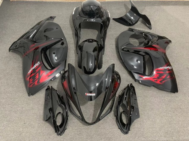 2008-2020 Noir Brillant & Rouge GSXR 1300 Carénage 2008-2020 Noir Brillant & Rouge GSXR 1300 Carénage