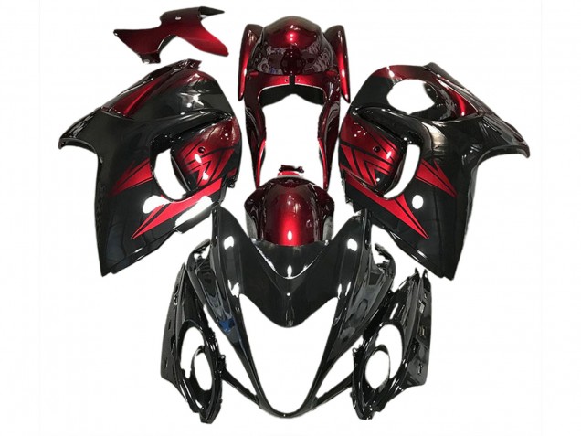 2008-2020 Noir Brillant & Rouge Profond GSXR 1300 Carénage 2008-2020 Noir Brillant & Rouge Profond GSXR 1300 Carénage