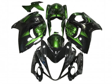 2008-2020 Noir Brillant & Vert Foncé GSXR 1300 Carénage