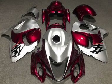 2008-2020 Rouge Brillant & Argent GSXR 1300 Carénage