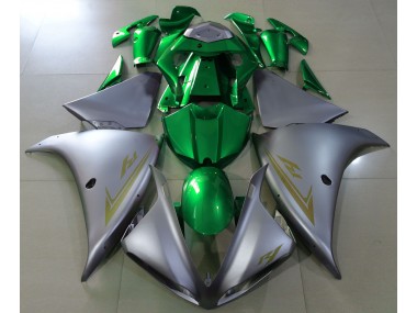 2009-2011 Argent Mat & Vert R1 Carénage