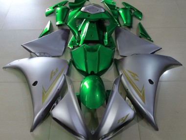 2009-2011 Argent Mat & Vert R1 Carénage