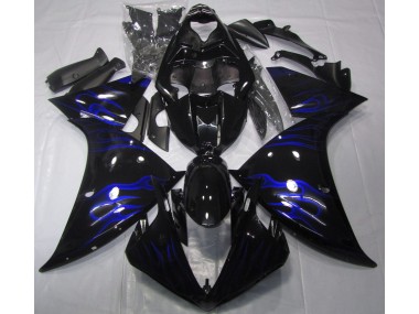2009-2011 Noir & Bleu Flamme R1 Carénage