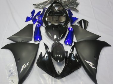 2009-2011 Noir Mat & Bleu R1 Carénage