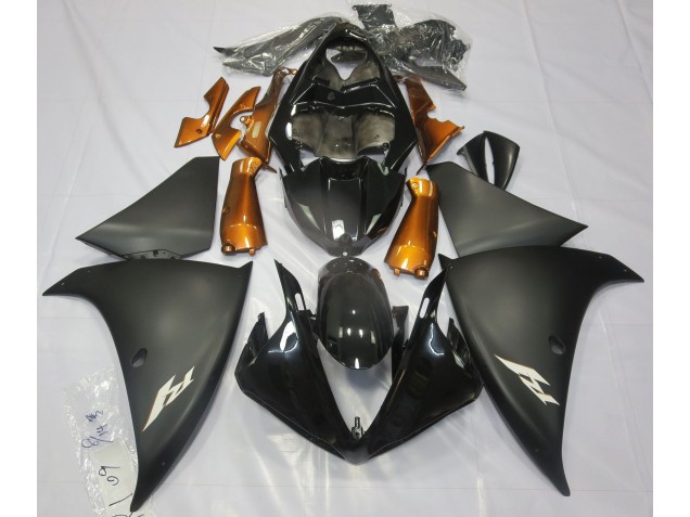 2009-2011 Noir Mat & Orange R1 Carénage 2009-2011 Noir Mat & Orange R1 Carénage