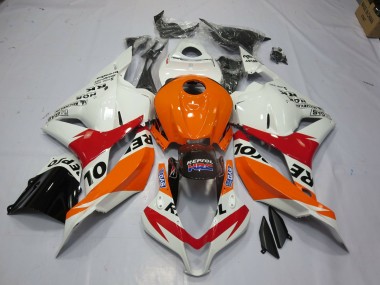 2009-2012 Blanc Repsol CBR600RR Carénage