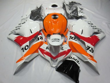 2009-2012 Blanc Rouge & Orange Repsol CBR600RR Carénage