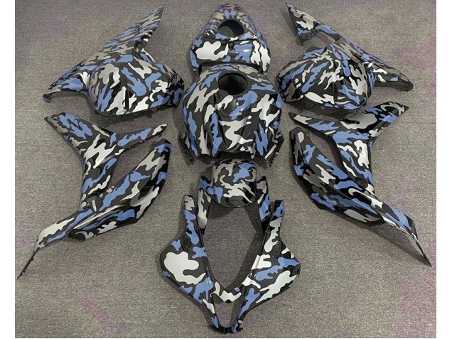 2009-2012 Bleu & Argent Camo CBR600RR Carénage 2009-2012 Bleu & Argent Camo CBR600RR Carénage