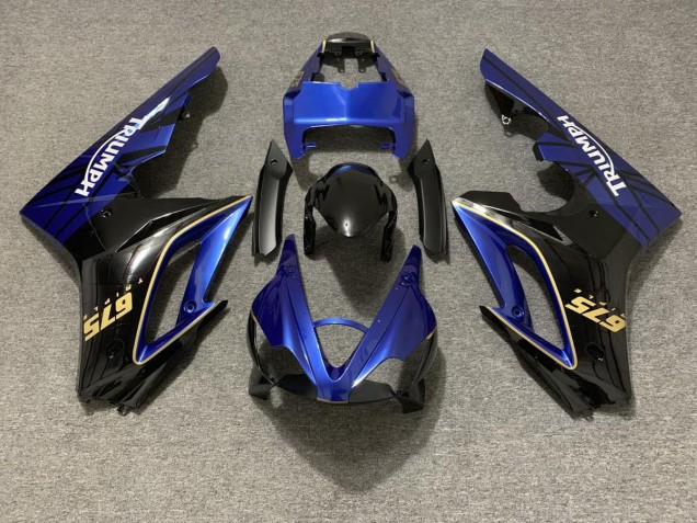 2009-2012 Bleu Brillant & Noir Daytona 675 Carénage 2009-2012 Bleu Brillant & Noir Daytona 675 Carénage
