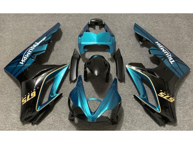 2009-2012 Bleu Clair Brillant & Noir Daytona 675 Carénage 2009-2012 Bleu Clair Brillant & Noir Daytona 675 Carénage