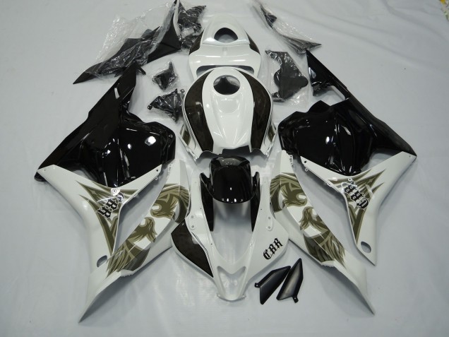 2009-2012 Or Noir & Blanc CBR600RR Carénage 2009-2012 Or Noir & Blanc CBR600RR Carénage