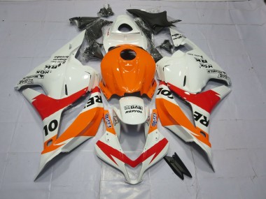 2009-2012 Orange Clair & Blanc Repsol CBR600RR Carénage