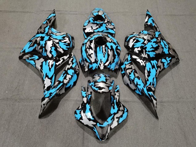 2009-2012 Personnalisé Bleu / Argent Camo CBR600RR Carénage 2009-2012 Personnalisé Bleu / Argent Camo CBR600RR Carénage