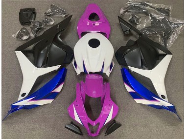 2009-2012 Rose Brillant Blanc & Bleu CBR600RR Carénage