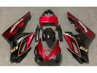 2009-2012 Rouge Brillant & Noir Daytona 675 Carénage