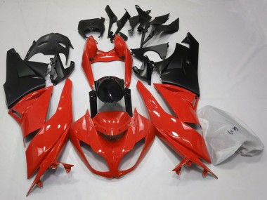 2009-2012 Rouge Brillant & Noir ZX6R Carénage