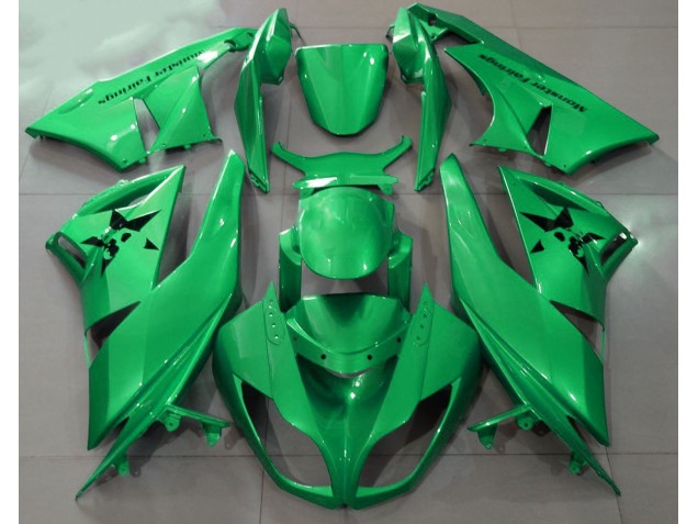 2009-2012 Vert Brillant & Logos Personnalisés ZX6R Carénage 2009-2012 Vert Brillant & Logos Personnalisés ZX6R Carénage