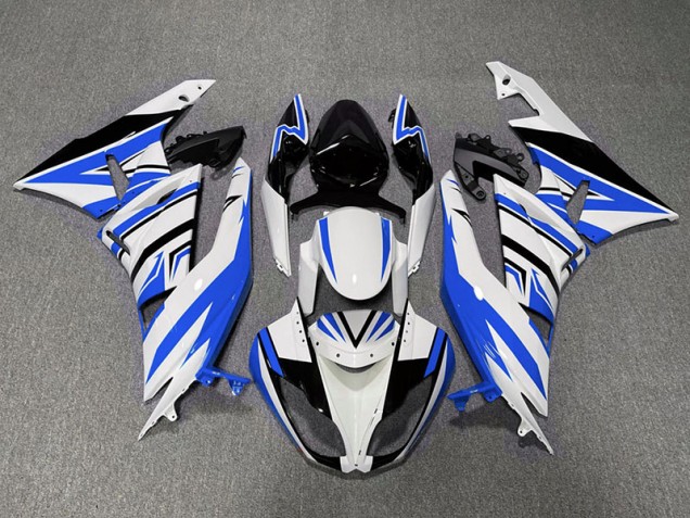 2009-2012 Zag Bleu Blanc & Noir ZX6R Carénage 2009-2012 Zag Bleu Blanc & Noir ZX6R Carénage