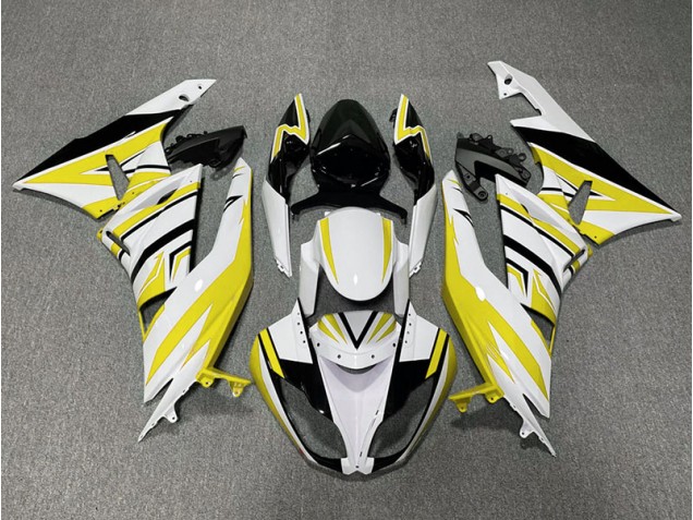 2009-2012 Zag Jaune Blanc & Noir ZX6R Carénage 2009-2012 Zag Jaune Blanc & Noir ZX6R Carénage