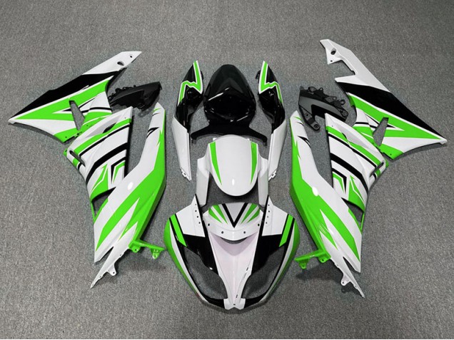 2009-2012 Zag Vert Blanc & Noir ZX6R Carénage 2009-2012 Zag Vert Blanc & Noir ZX6R Carénage