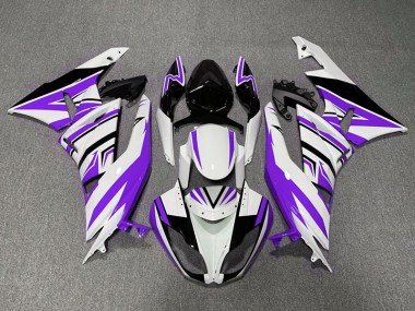 2009-2012 Zag Violet Blanc & Noir ZX6R Carénage