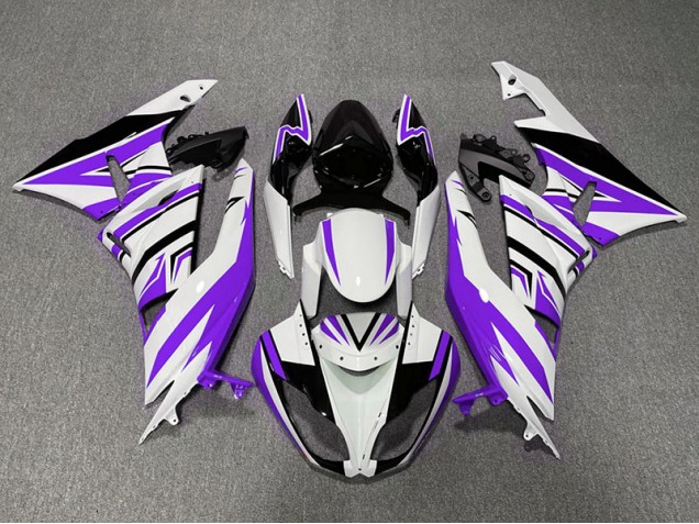 2009-2012 Zag Violet Blanc & Noir ZX6R Carénage 2009-2012 Zag Violet Blanc & Noir ZX6R Carénage