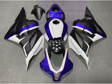 2009-2012 Étoile Noir Mat & Bleu Foncé CBR600RR Carénage