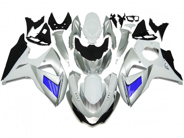 2009-2016 Argent & Blanc Personnalisés Avec Noir GSXR 1000 Carénage 2009-2016 Argent & Blanc Personnalisés Avec Noir GSXR 1000 Carénage