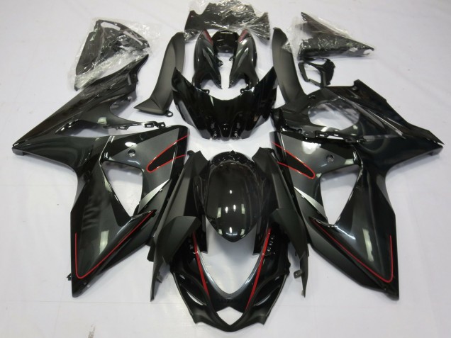 2009-2016 Argent Noir & Rouge GSXR 1000 Carénage 2009-2016 Argent Noir & Rouge GSXR 1000 Carénage