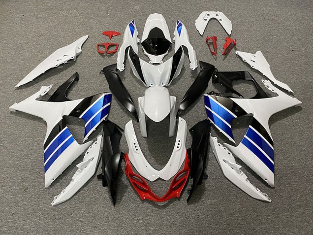 2009-2016 Blanc Brillant Bleu Noir & Rouge GSXR 1000 Carénage