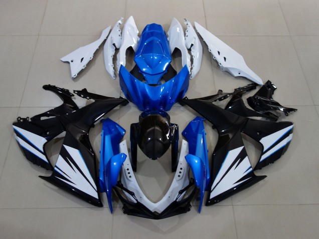 2009-2016 Blanc Brillant & Noir Avec Rouge Bleu Mat GSXR 1000 Carénage 2009-2016 Blanc Brillant & Noir Avec Rouge Bleu Mat GSXR 1000 Carénage