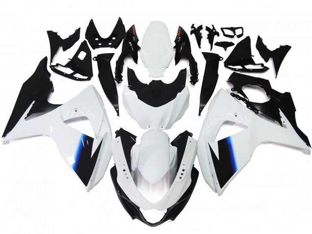 2009-2016 Blanc Brillant & Noir GSXR 1000 Carénage 2009-2016 Blanc Brillant & Noir GSXR 1000 Carénage