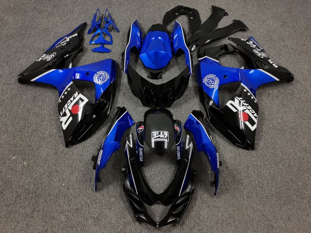 2009-2016 Noir & Bleu Avec Logos Personnalisés GSXR 1000 Carénage 2009-2016 Noir & Bleu Avec Logos Personnalisés GSXR 1000 Carénage