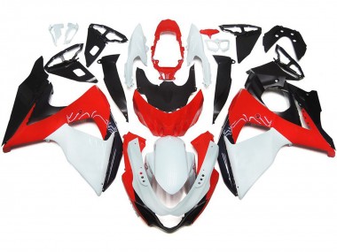 2009-2016 Rouge Brillant Avec Blanc & Noir GSXR 1000 Carénage