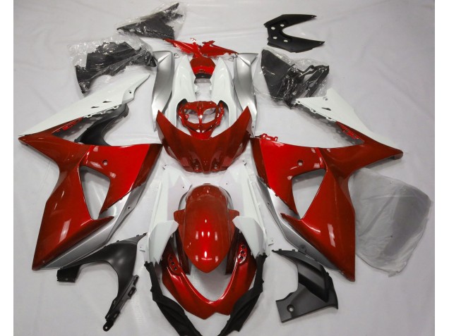 2009-2016 Rouge Brillant & Blanc GSXR 1000 Carénage 2009-2016 Rouge Brillant & Blanc GSXR 1000 Carénage