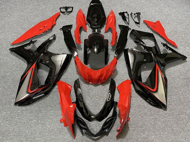 2009-2016 Rouge Brillant & Noir GSXR 1000 Carénage 2009-2016 Rouge Brillant & Noir GSXR 1000 Carénage