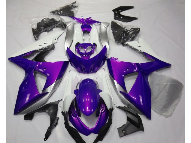 2009-2016 Violet Brillant & Blanc GSXR 1000 Carénage 2009-2016 Violet Brillant & Blanc GSXR 1000 Carénage