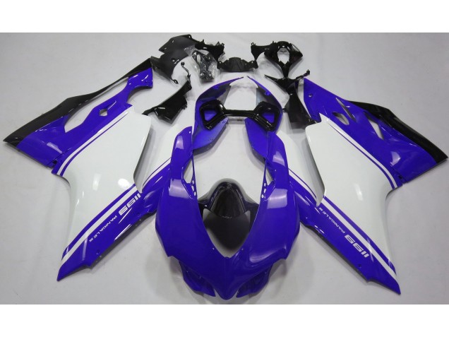 2011-2014 Bleu Brillant Blanc & Noir Ducati 1199 Carénage 2011-2014 Bleu Brillant Blanc & Noir Ducati 1199 Carénage