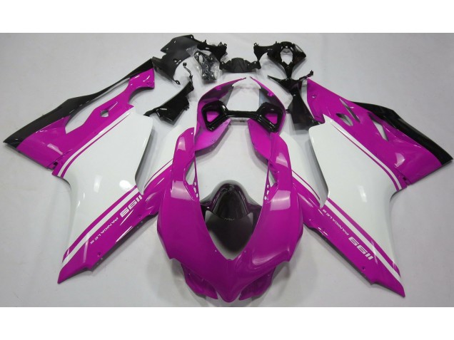 2011-2014 Rose Brillant Blanc & Noir Ducati 1199 Carénage 2011-2014 Rose Brillant Blanc & Noir Ducati 1199 Carénage