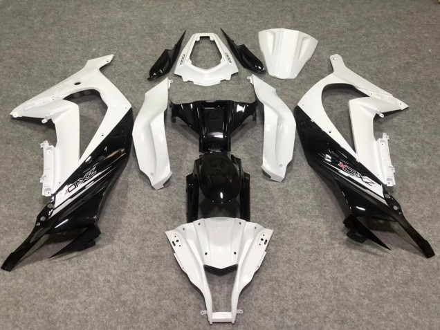 2011-2015 Blanc Brillant / Noir ZX10R Carénage 2011-2015 Blanc Brillant / Noir ZX10R Carénage