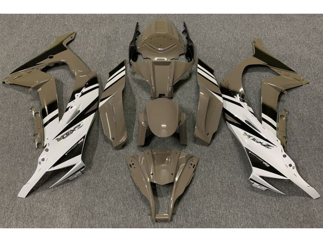 2011-2015 Brun Brillant & Blanc ZX10R Carénage 2011-2015 Brun Brillant & Blanc ZX10R Carénage